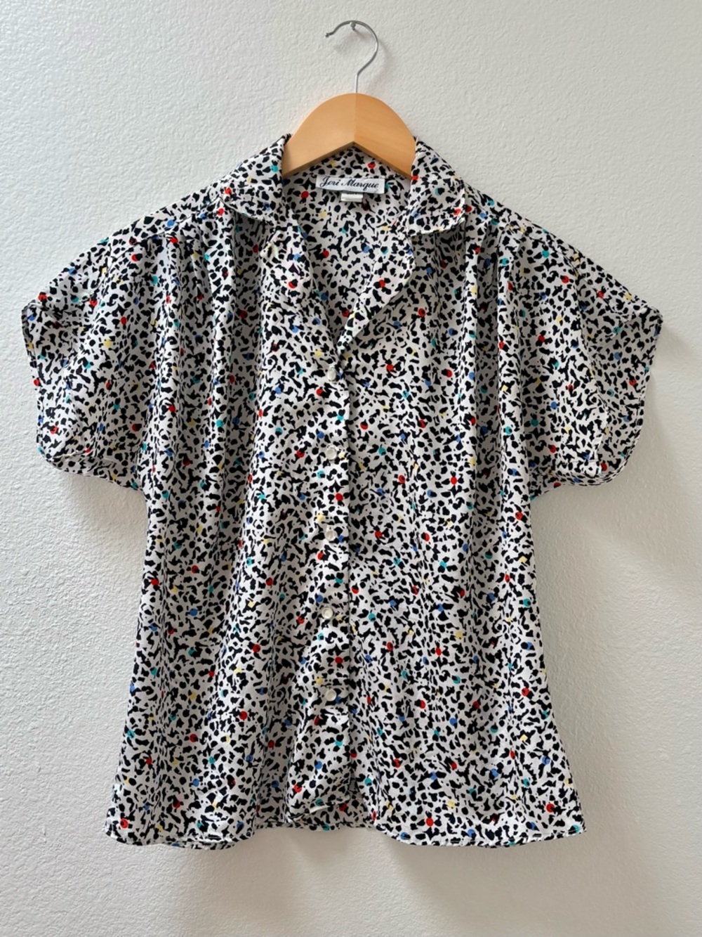 Vintage 80s Memphis Print Short Sleeve Button Down Shirt